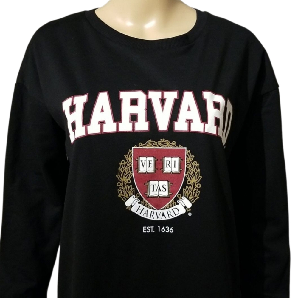 Havard Long-sleeved Sweatshirt Mini Dress / Sz S / Black
